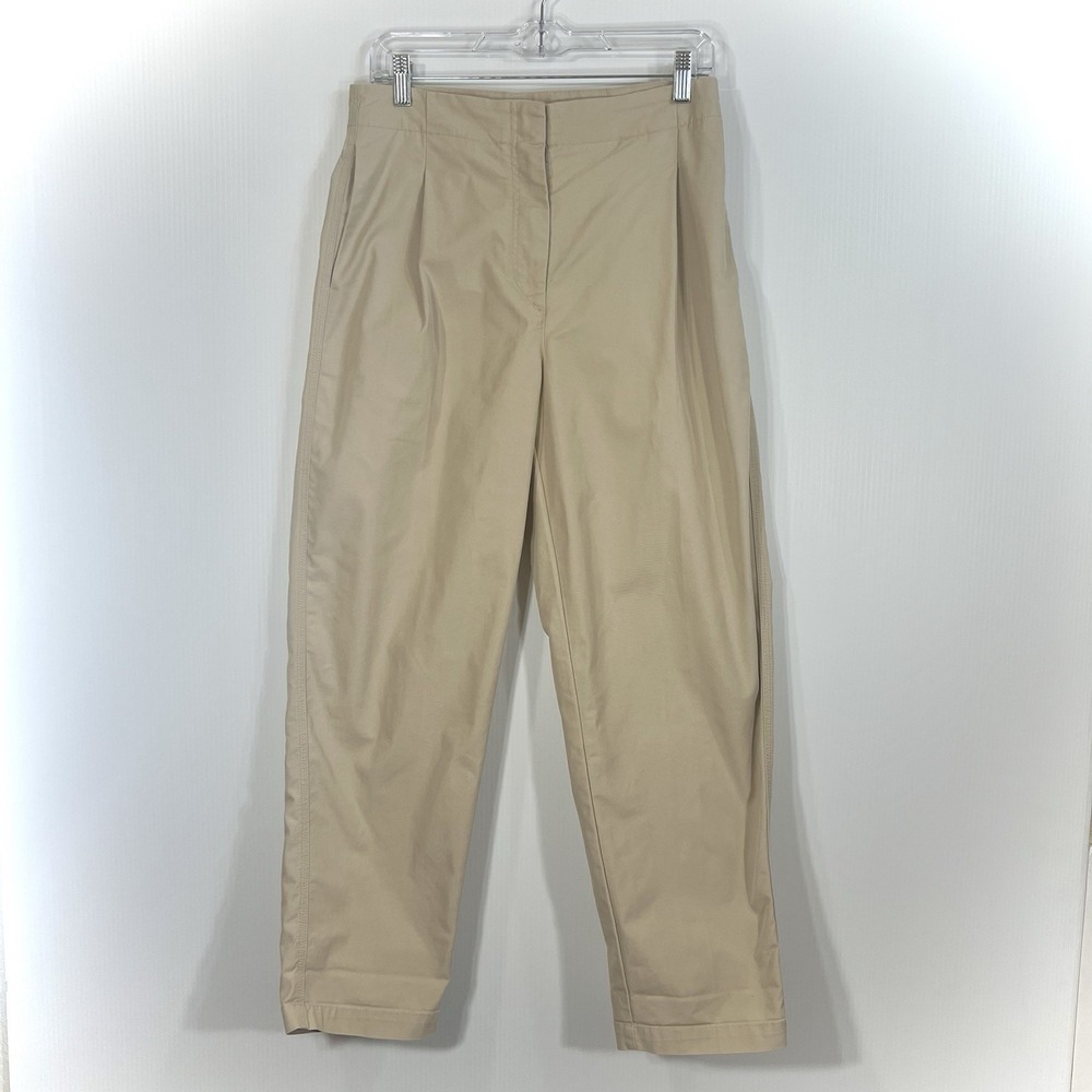 Wilfred Free High Rise Khaki Pants Aritzia Size 6 Tan Beige Pockets Cotton Blend